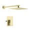 Kibi Cube Pressure Balanced Single Function Shower System with Rough In Valve - Brushed Gold KSF411BG - alternate 1